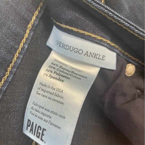 💗REVOLVE PAIGE JEANS DARK WASH SIZE 27 EXCELLENT CONDITION - Picture 3 of 6